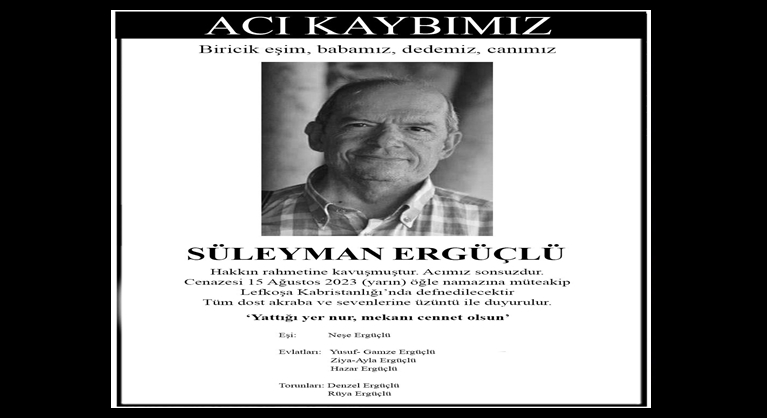 Ergüçlü için yarın saat 10:30’da BRTK’da tören yapılacak