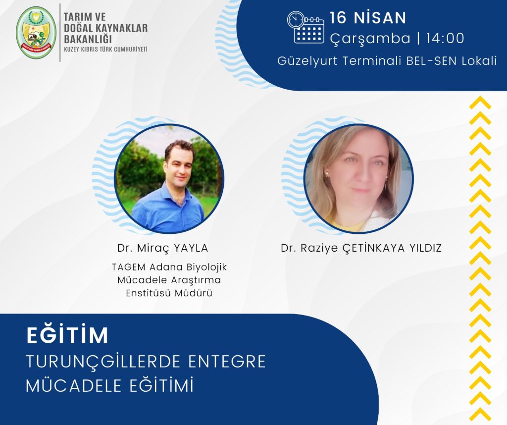 Turunçgil üreticilerine “Entegre Mücadele Eğitimi” verilecek