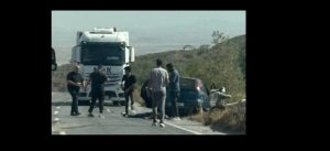 Girne-Değirmenlik yolunda  korkutan kaza