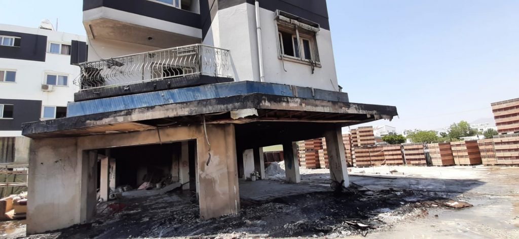 Haspolat ve Gönyeli’de yangın