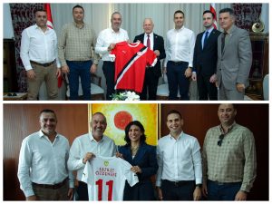 Cumhurbaşkanı Vekili Töre ve Meclis Başkanı Vekili Özdenefe KTFF heyetini kabul etti