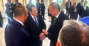 TC Cumhurbaşkanı Erdoğan Rum Lider Anastasiadis ile bir araya geldi