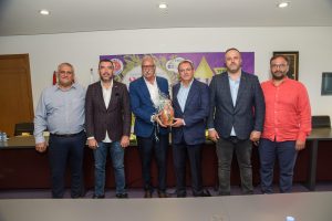 Güngördü, Girne’de bulunan konuk belediye başkanları ile heyetleri kabul etti