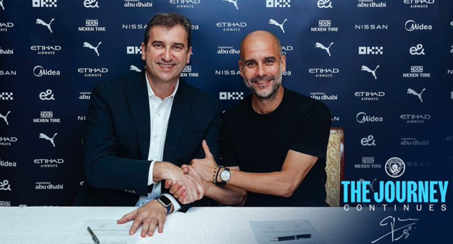 M.Cıty, Guardiola’nın sözleşmesini uzattı