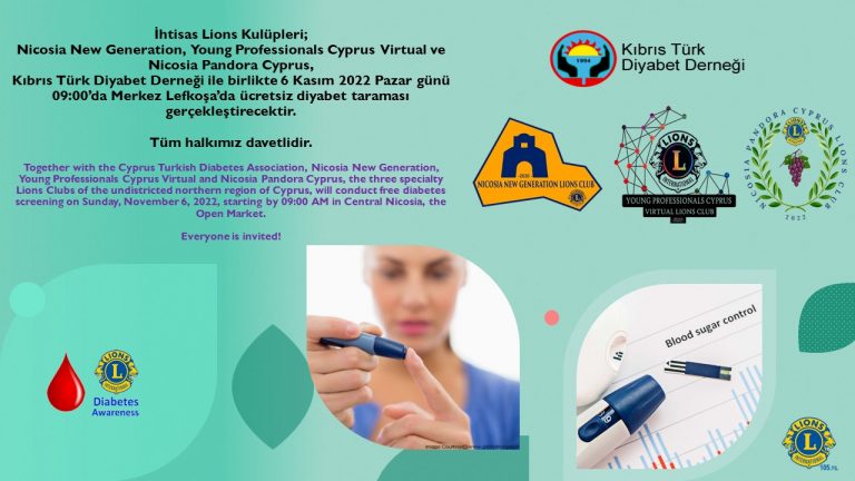 Merkez Lefkoşa’da ücretsiz şeker taraması yapılıyor