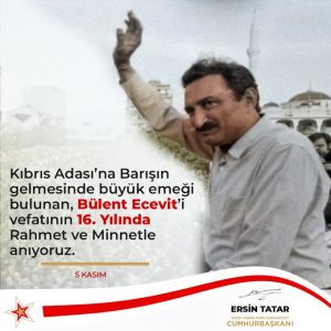 Cumhurbaşkanı Tatar Ecevit’i andı