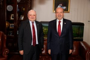 Cumhurbaşkanı Tatar, UNDP Kıbrıs Direktörü Jakhongir Khaydarov ve beraberindekileri kabul etti