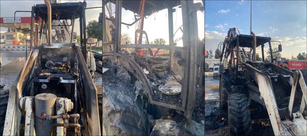 Lefkoşa Sanayi Bölgesi’nde araç alev aldı
