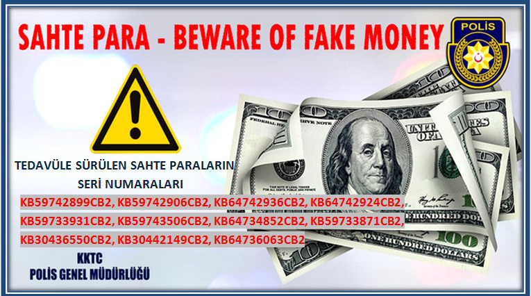 Polis’ten sahte “100’lük ABD Dolarları” uyarısı