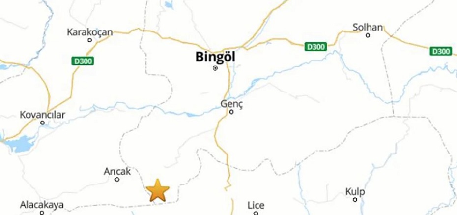Bingöl’de 4,4 büyüklüğünde deprem