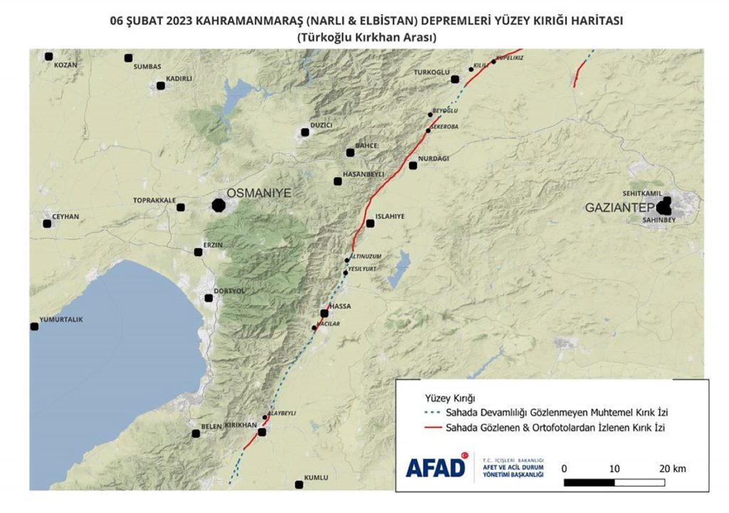 AFAD, Kahramanmaraş merkezli depremlere ilişkin rapor yayımladı