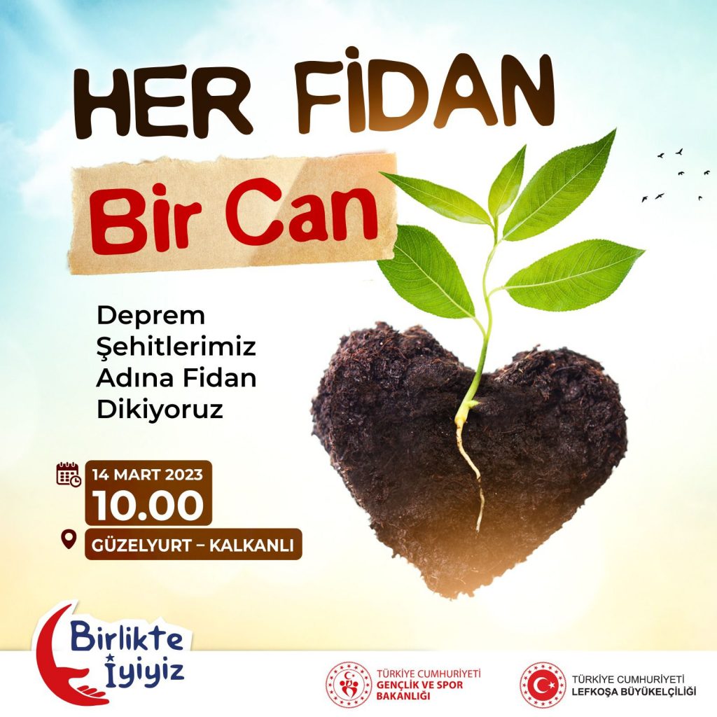 TC Gençlik ve Spor Bakanlığı ile Lefkoşa Büyükelçiliği iş birliği ile Kalkanlı’da fidan dikimi yapılacak