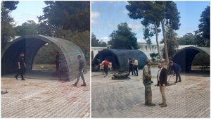 Namık Kemal Lisesi bahçesine çadır kuruluyor