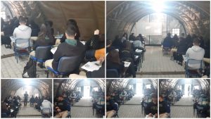 Depreme dayanıklılık konusunda süpheli görülen NKL’de çadır sınıflar kuruldu