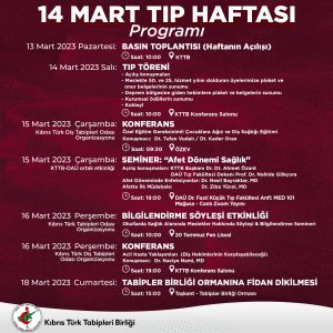 Tıp Haftası etkinlikleri 13-18 Mart tarihleri arasında yapılacak