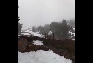 Trodos’a kar yağdı