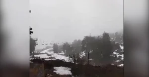 Trodos'a kar yağdı