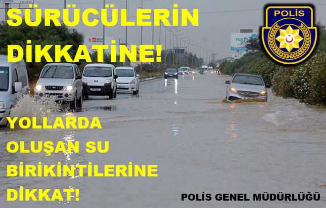 Sağanak yağış nedeniyle yollarda görüş mesafesi azaldı