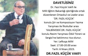 Dr. Fazıl Küçük Şiir ve Kompozisyon Yarışmaları ile İlkokullar arası resim yarışması ödülleri perşembe günü veriliyor