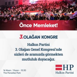 Halkın Partisi Olağan Kongresi yarın yapılıyor