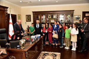 23 Nisan çocukları Cumhurbaşkanlığı’ndaydı