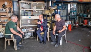 Cumhurbaşkanı Tatar, Lefkoşa Organize Sanayi Bölgesi’nde esnafla bir araya geldi.