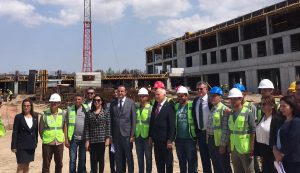 Meclis Başkanı Töre ve Büyükelçi Feyzioğlu, yapımı devam eden yeni Meclis yerleşkesini ziyaret etti