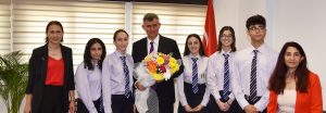 Türkiye’nin Lefkoşa Büyükelçisi Feyzioğlu, 20 Temmuz Fen Lisesi heyetini kabul etti