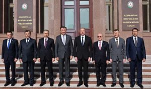 Dursun Oğuz’un da yer aldığı TDT bakanları Azerbaycan Cumhurbaşkanı Aliev tarafından kabul edildi