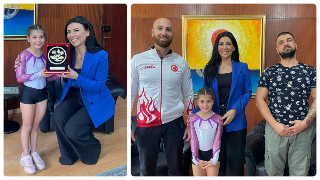 Özdenefe, Artistik Cimnastik Minik Kızlar Kulüplerarası Türkiye Şampiyonası’nda birincilik elde eden Jimnastik Sporcusu Nida Toko’yu kabul etti – BRTK