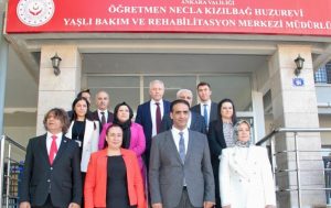 Gardiyanoğlu Ankara ziyaretleri çerçevesinde, Öğretmen Necla Kızılbağ Huzurevi’ni  ve Saray Engelsiz Rehabilitasyon Yaşam Merkezi’ni ziyaret  etti