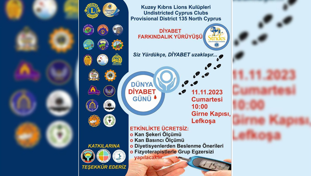 Lions kulüpleri, Diyabet Derneği, Diyetisyenler Birliği ve Fizyoterapistler Birliği ile diyabet farkındalığı için bir dizi etkinlik düzenliyor – BRTK