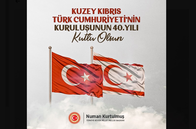 Kurtulmuş, KKTC’nin 40’ıncı kuruluş yıl dönümünü tebrik etti