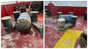 Yakıt ikmali yapan gemide patlama meydana geldi, 2 kişi yaralandı