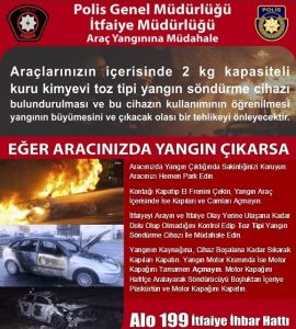 İtfaiye Müdürlüğü araç yangınlarına karşı tavsiyelerde bulundu – BRTK