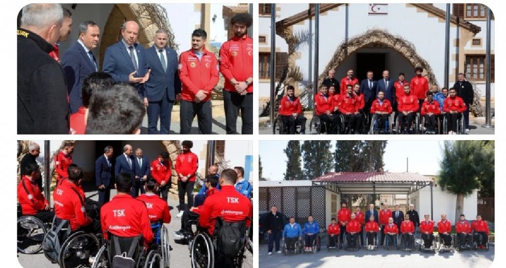 Cumhurbaşkanı Tatar, TSK Rehabilitasyon Merkezi Tekerlekli Sandalye Basketbol Takımı sporcularını ve teknik heyeti kabul etti