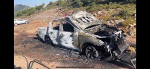 Seyir halindeki araçta yangın