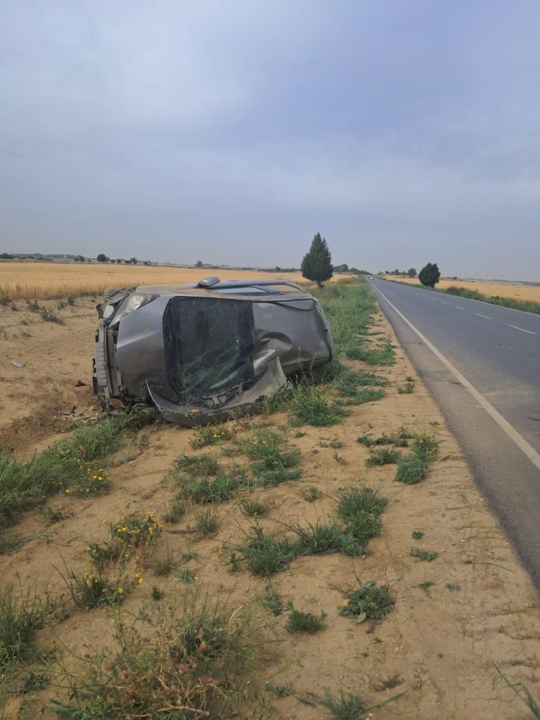 Gaziköy- Ercan yolundaki trafik kazası hasarla atlatıldı