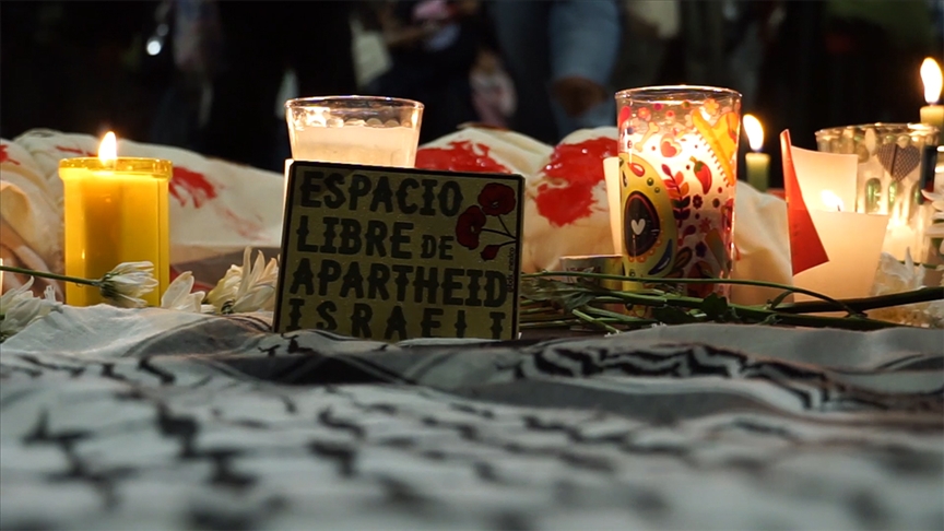 Meksika’da İsrail’in Gazze’ye saldırıları protesto edildi