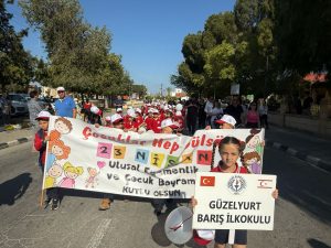 Güzelyurt’ta 23 Nisan Ulusal Egemenlik ve Çocuk Bayramı korteji düzenlendi