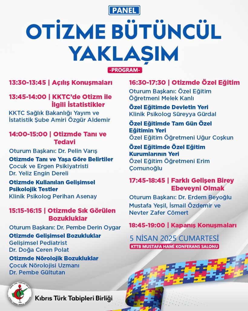 Kıbrıs Türk Tabipleri Birliği ’nde “Otizme Bütünsel Yaklaşım” paneli