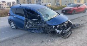 İskele’de korkutan kaza:2 yaralı