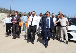 Başbakan Üstel, Kayalar-Sadrazamköy anayolu  yol yapım ve iyileştirme çalışmalarında incelemede bulundu