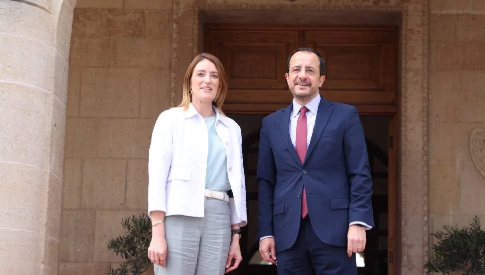Avrupa Parlamentosu Başkanı Roberta Metsola Güney Kıbrıs’ta