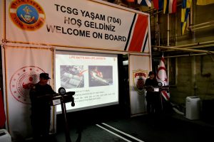 Şehit Teğmen Caner Gönyeli Arama Kurtarma Davet Tatbikatı’nın deniz safhası yapılıyor