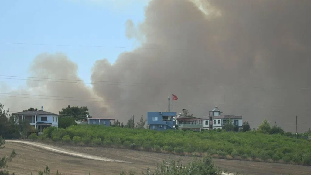 Adana’da orman yangını: Yangın söndürme uçağı düştü, iki pilot yaralandı