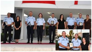 Poliste emekliye ayrılan ve 30 yılı tamamlayan personele plaket takdim edildi