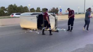 Gazimağusa-İskele anayolunda korkutan kaza