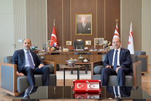 Cumhurbaşkanı Tatar, Özersay’ı kabul etti…Özersay: “New York’taki toplantıyla ilgili kendi tahmin ve önerilerimizi ilettik”