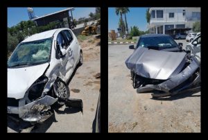 İnönü kavşağında korkutan kaza:1 yaralı